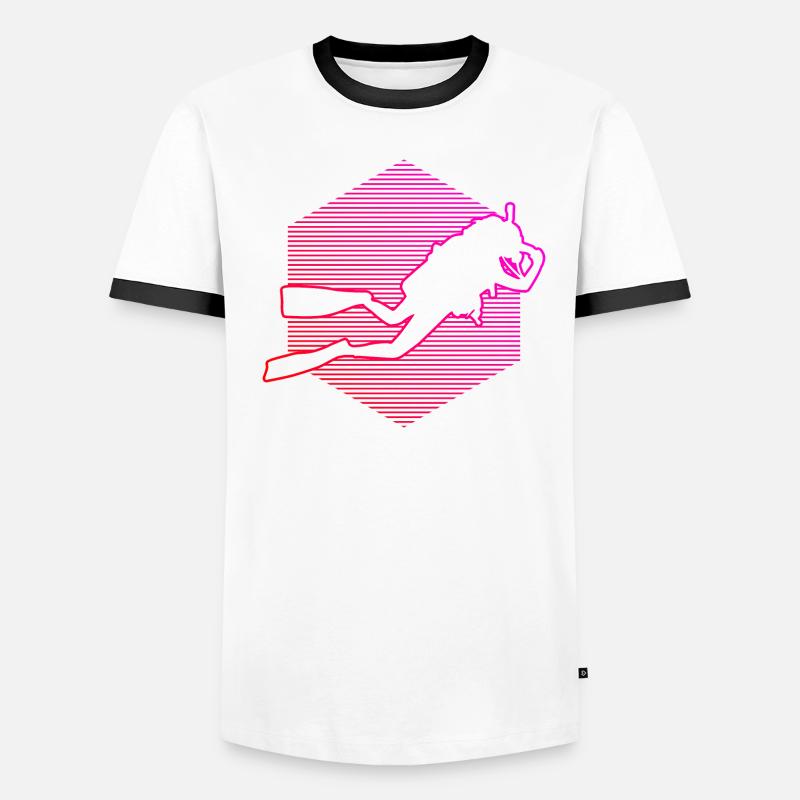 Scuba Diver Diver Plongeuses Plongée T-shirt contrasté Homme