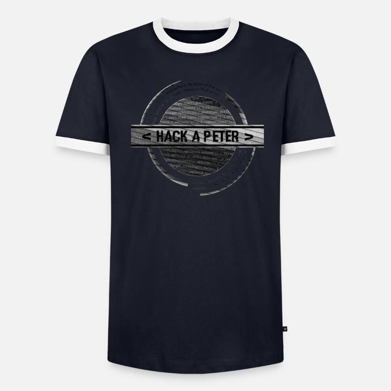 Hack-A-Peter (grau) Männer Kontrast-T-Shirt