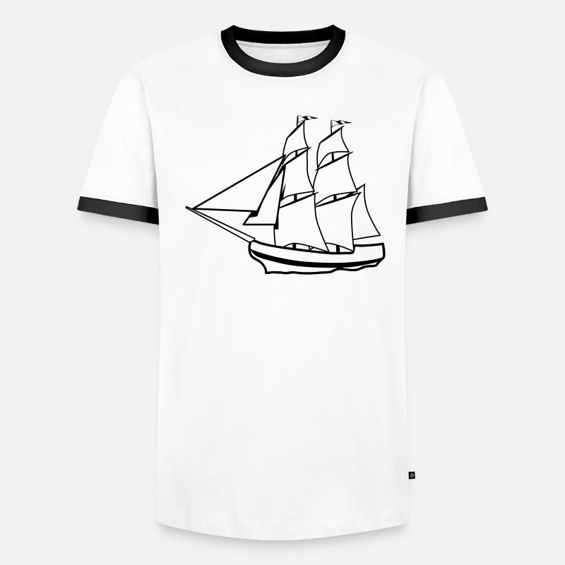 sail sailing ship old ship Men's Ringer Shirt