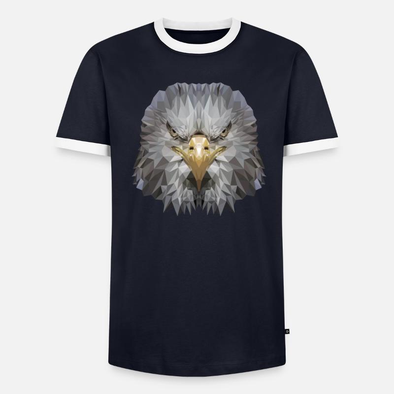 Aigle Polygone Oiseau de proie T-shirt contrasté Homme
