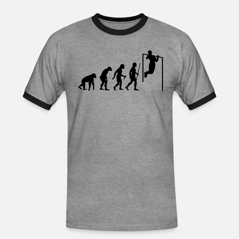 Evolution Pull Up - T-shirt contrasté Homme - gris chiné/noir