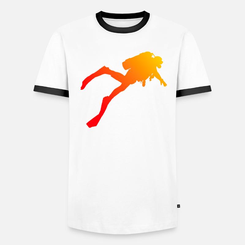 Plongée libre Plongée Hommes Plongeurs T-shirt contrasté Homme