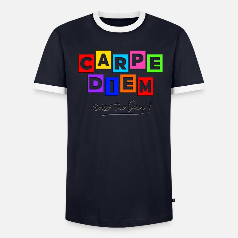 Carpediem style comics T-shirt contrasté Homme