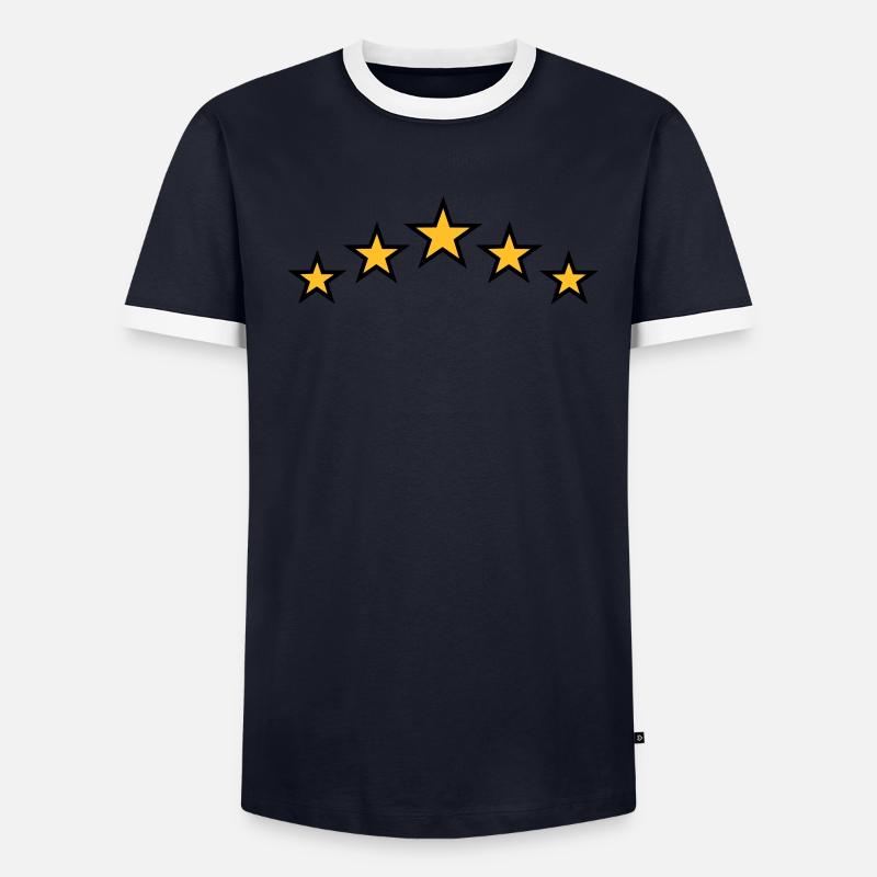 Sterne Männer Kontrast-T-Shirt