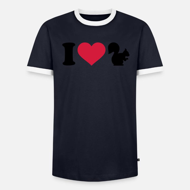 Eichhörnchen Männer Kontrast-T-Shirt