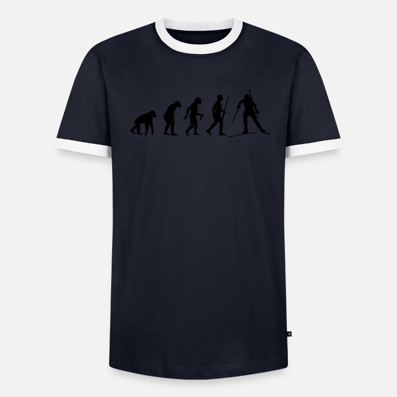 Biathlon Evolution - Männer Kontrast-T-Shirt - undefined