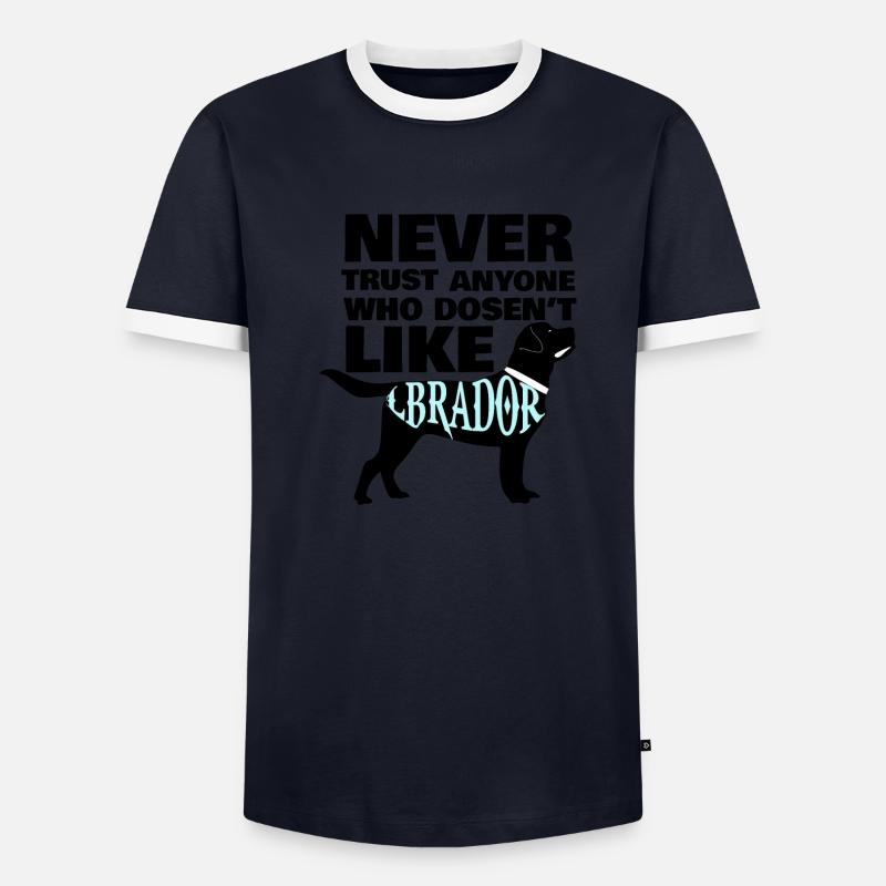 Labrador Männer Kontrast-T-Shirt