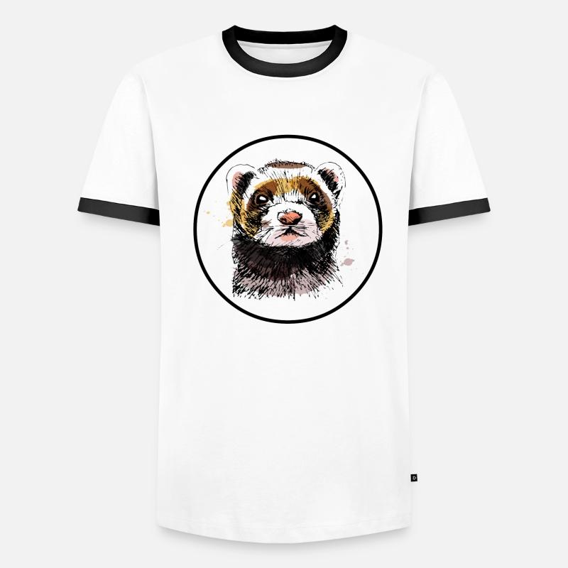 Frettchen Männer Kontrast-T-Shirt