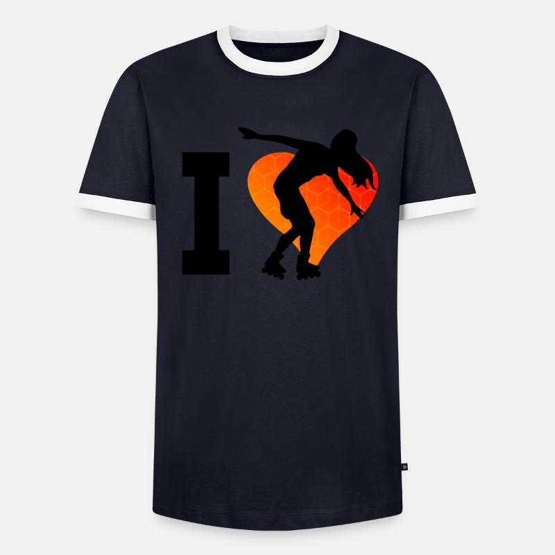 Rollerskate Rollerskaten Herren Roller Skating Männer Kontrast-T-Shirt