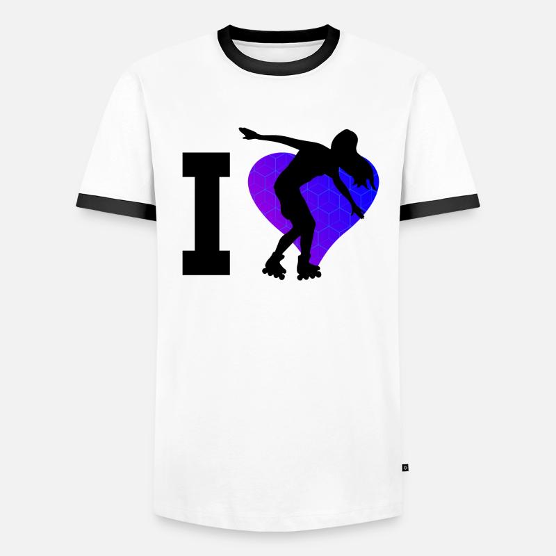 Rollerskaten Rollerskate Roller Skates Herren Männer Kontrast-T-Shirt