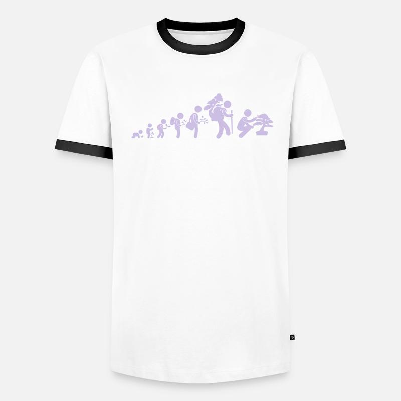 bonsaka_evolution_sans Men's Ringer Shirt