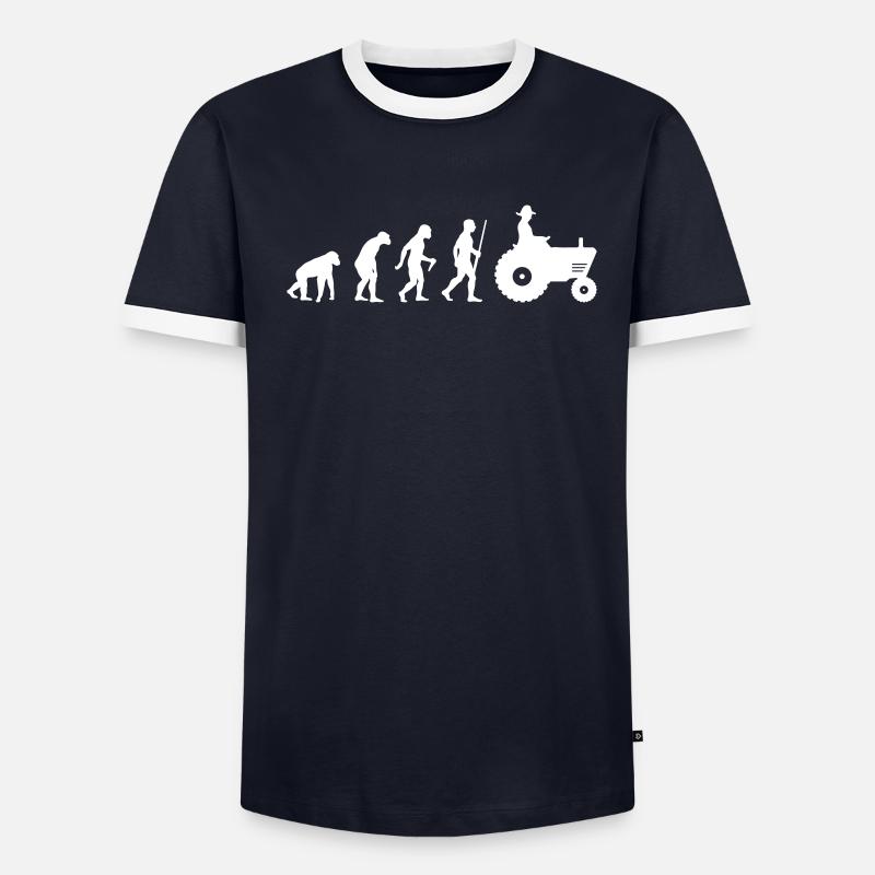 Agriculture tracteur Evolution T-shirt contrasté Homme