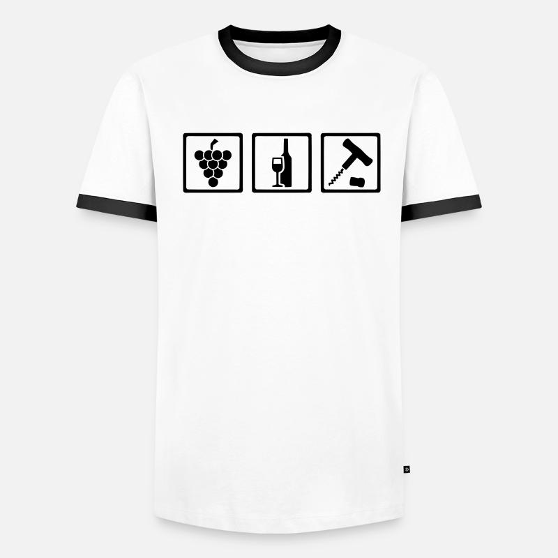 Winzer Männer Kontrast-T-Shirt