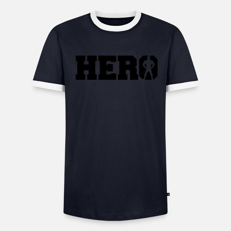Super Hero Logo Männer Kontrast-T-Shirt