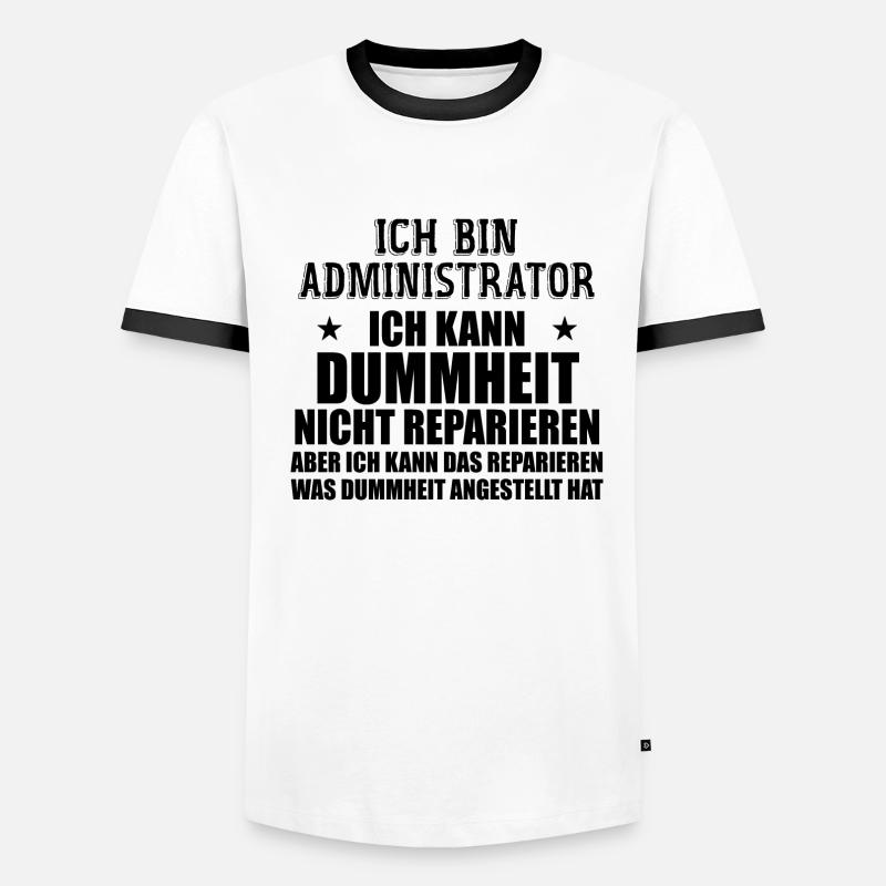 Admin Systemadministrator Lustige Sprüche T-shirt contrasté Homme