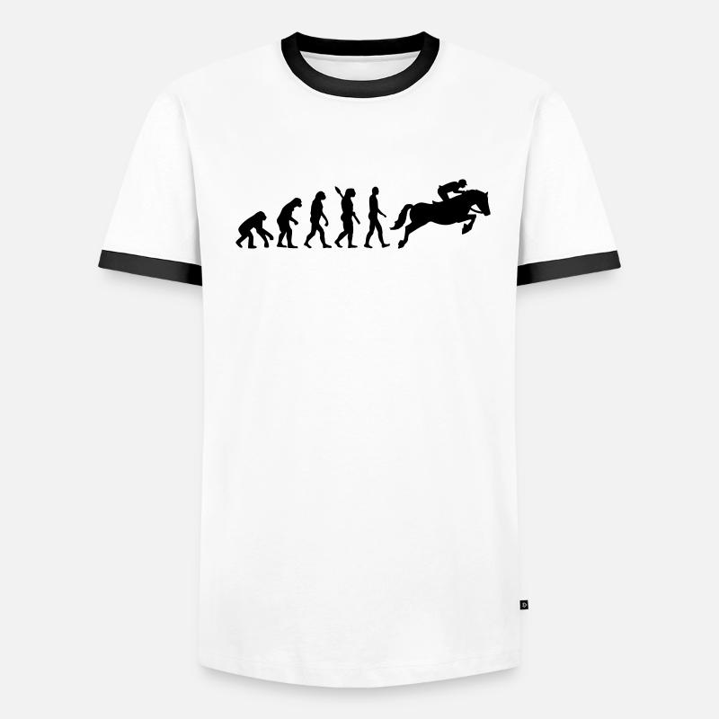 Springreiten Männer Kontrast-T-Shirt