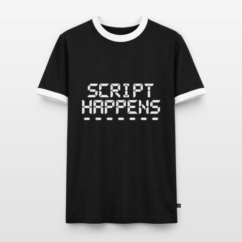 Le script de programmation informatique se produit Programmeur T-shirt contrasté Homme