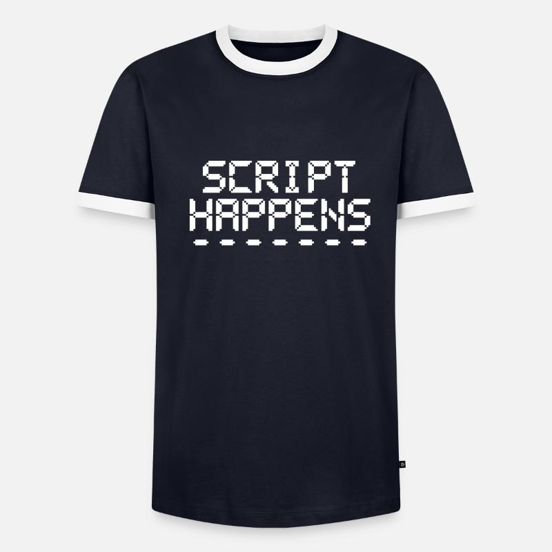 Computer Programming Script Happens Programmer - Men's Ringer Shirt - undefined