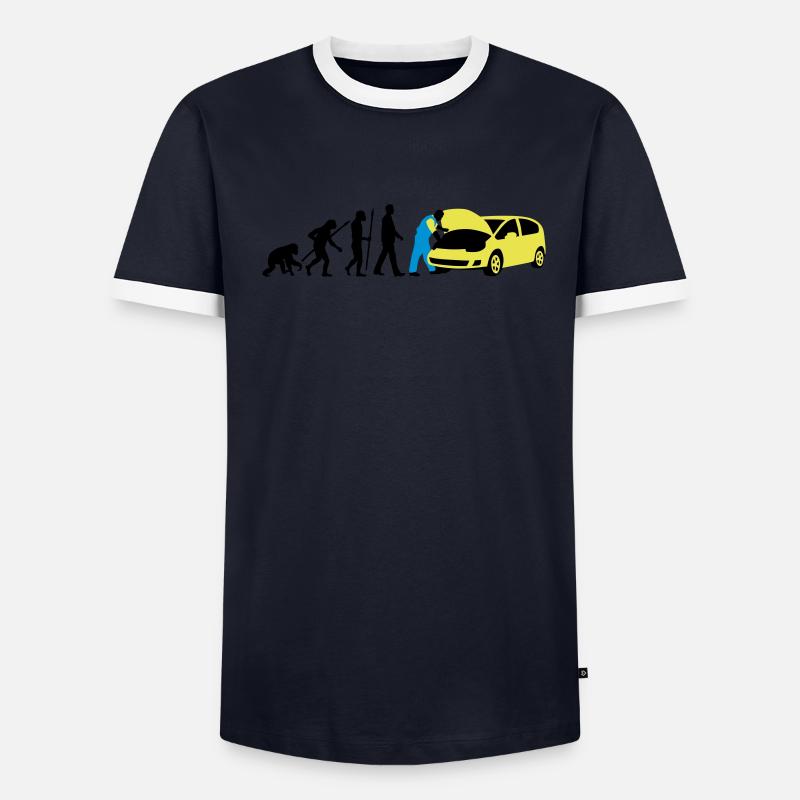 evolution_kfz_mechaniker_122013_b_3c Männer Kontrast-T-Shirt