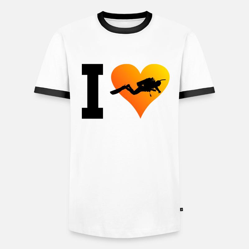 Plongée Femmes Plongée Plongée Plongée Plongeuse Plongeuse T-shirt contrasté Homme