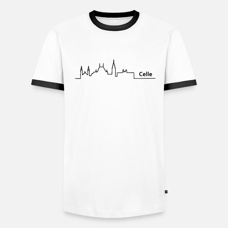 celle skyline Men's Ringer Shirt