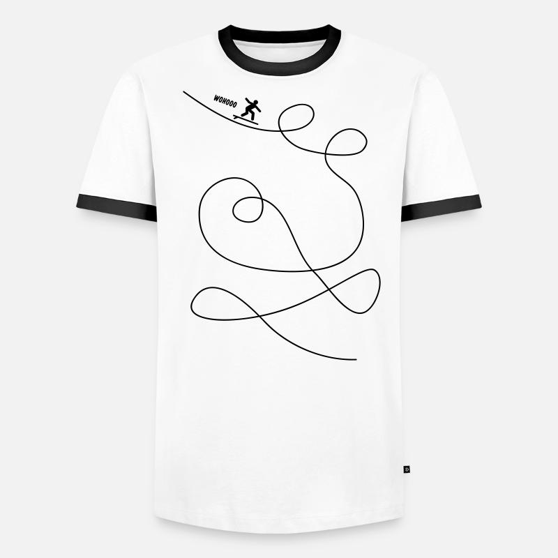 Surfer makes loops Men's Ringer Shirt