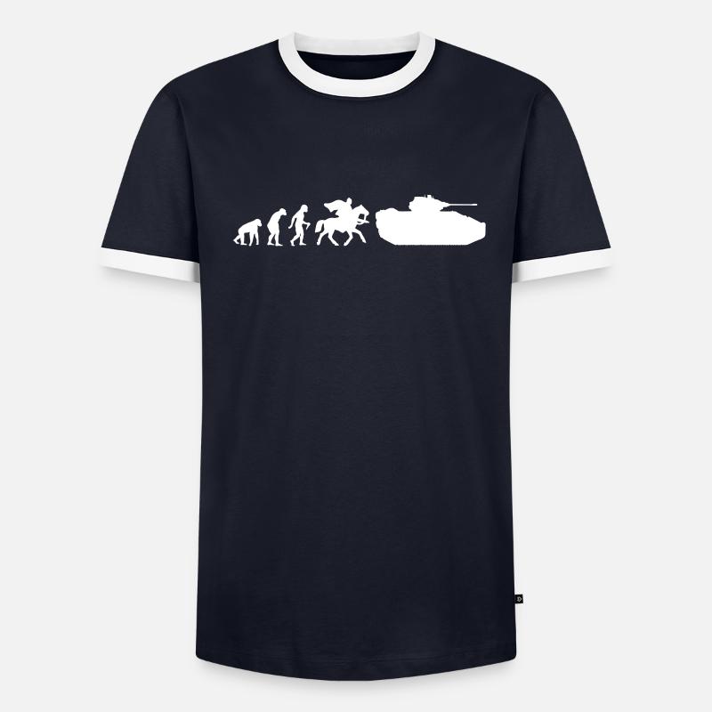 L'évolution de la guerre T-shirt contrasté Homme