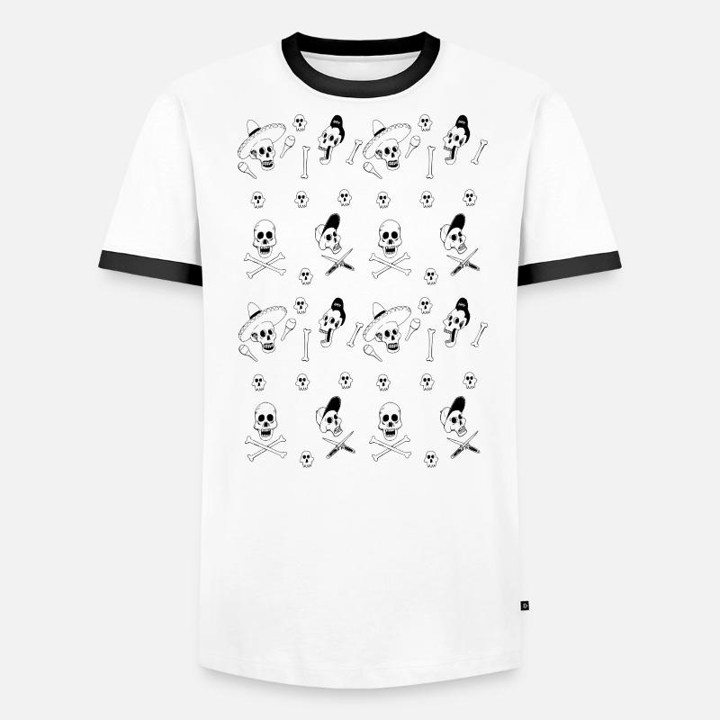 skulls panel Men's Ringer Shirt