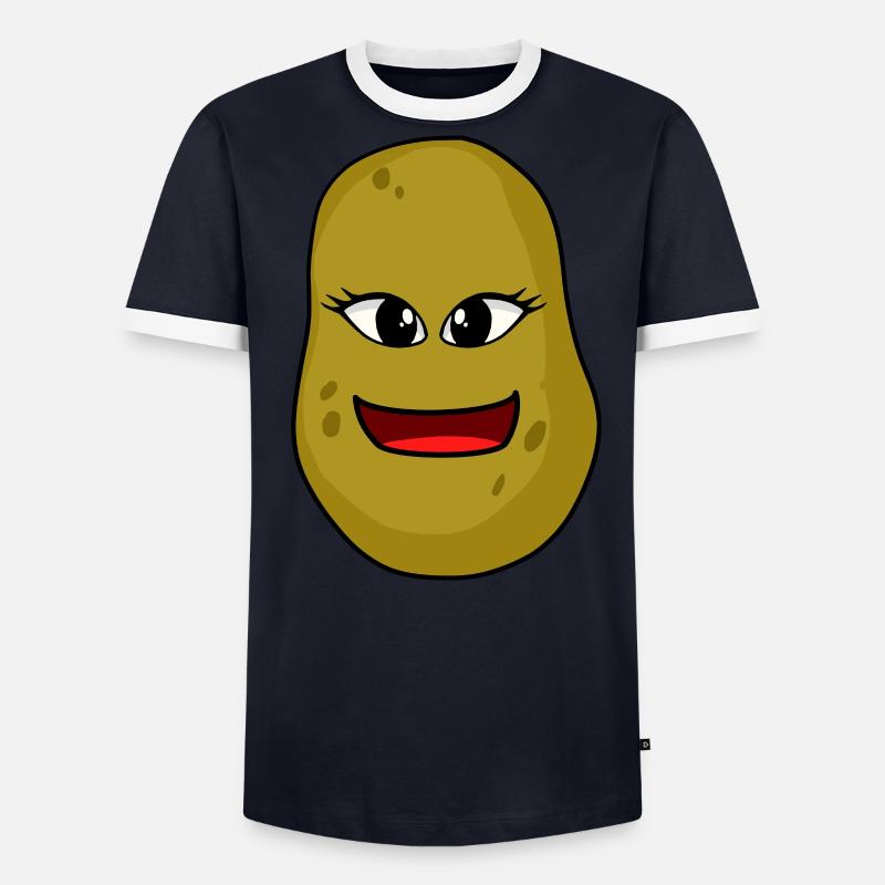 friendly potato face faces potatoes - Men's Ringer Shirt - undefined