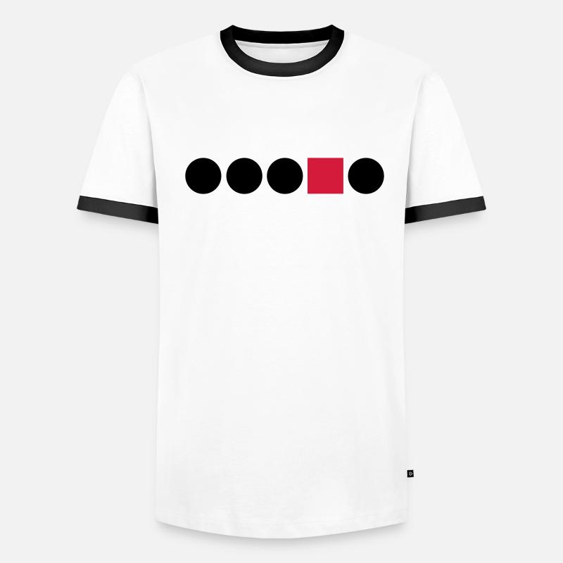 Kreis Viereck Form Anders Kanten Eckig Different Männer Kontrast-T-Shirt