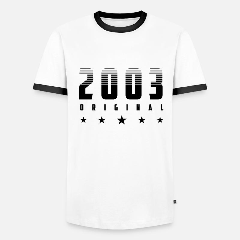 Original 2003 Année de naissance | Couleur modifiable T-shirt contrasté Homme