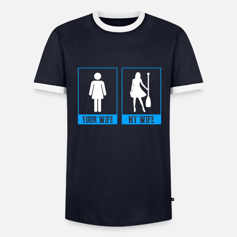 Course de bateaux chinois pour les entraîneurs de bateaux-dragons T-shirt contrasté Homme