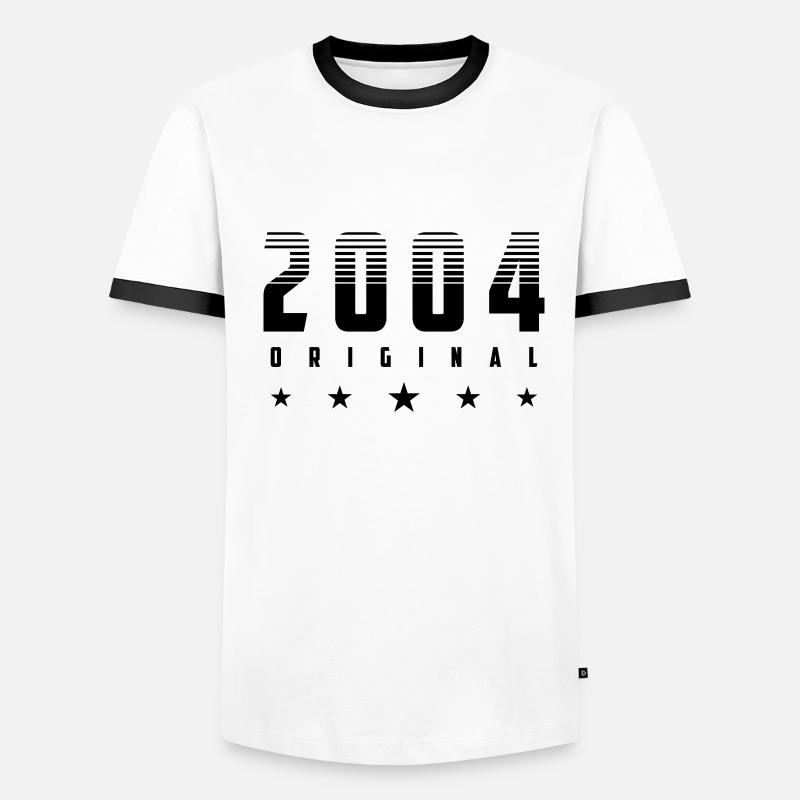 Original 2004 Année de naissance | Couleur modifiable T-shirt contrasté Homme