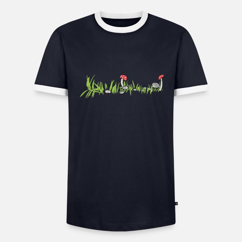 Herbe Nature Champignon Surface Sol T-shirt contrasté Homme