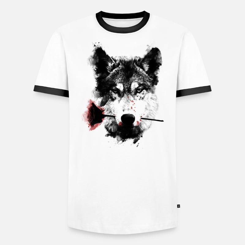 Wolf Lover Männer Kontrast-T-Shirt