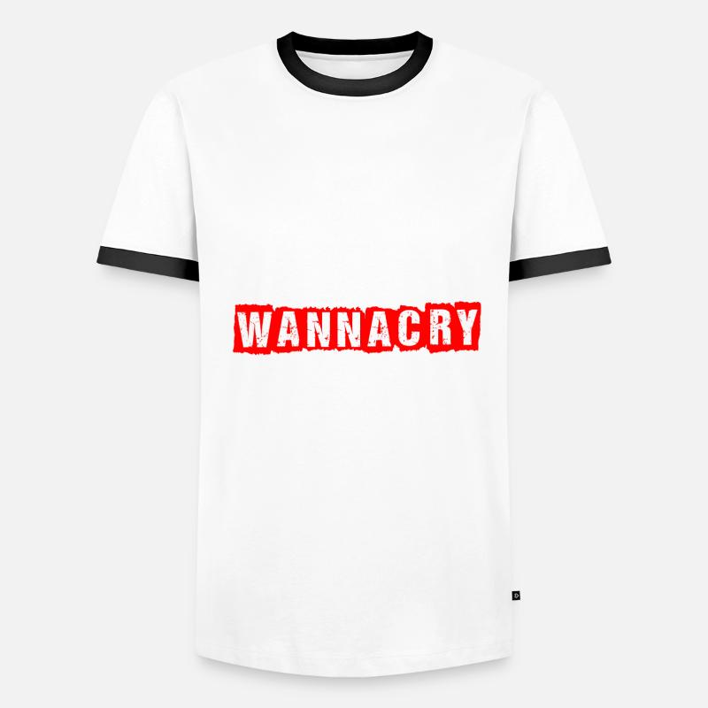 Ransomware me laisse pleurer hacker code hacker T-shirt contrasté Homme