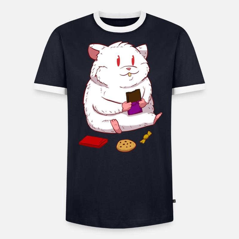 Hamster Chocolat Chocolat Dent Douce T-shirt contrasté Homme