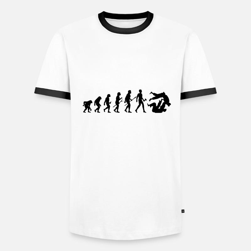 Évolution Judo | | d’arts martiaux Couleur modifiable T-shirt contrasté Homme