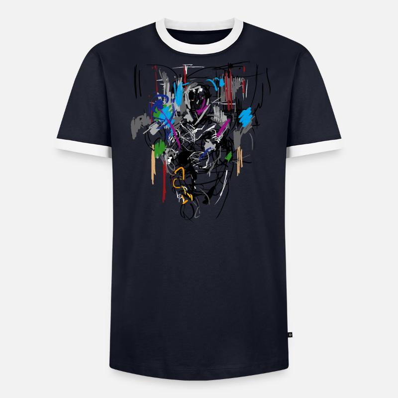 Kunst abstrakt Männer Kontrast-T-Shirt