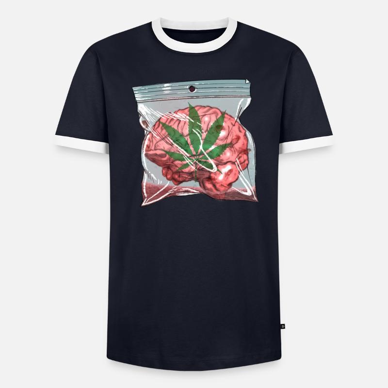 Gehirn - Männer Kontrast-T-Shirt - undefined