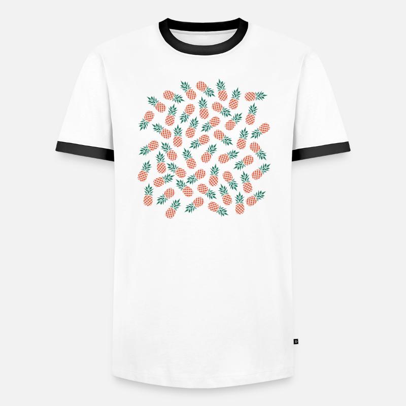 Pineapple Pattern T-shirt contrasté Homme