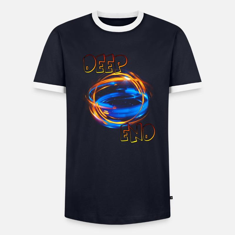 Tiefes Ende Männer Kontrast-T-Shirt