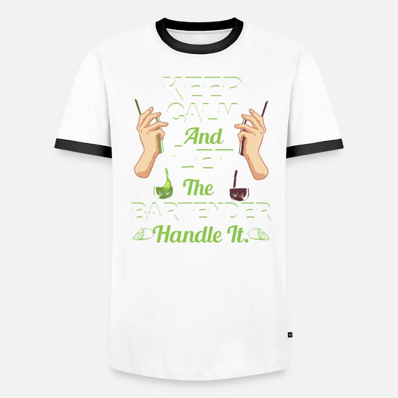 Bartender Handling Men's Ringer Shirt