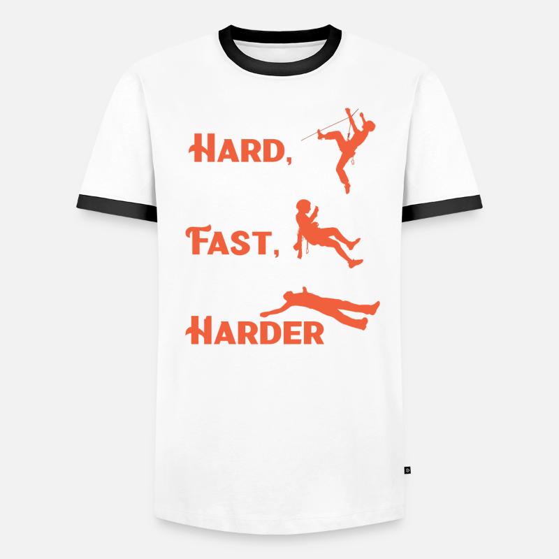 Klettern Sie hart, senden Sie schnell, machen Sie ein härteres Nickerchen Männer Kontrast-T-Shirt