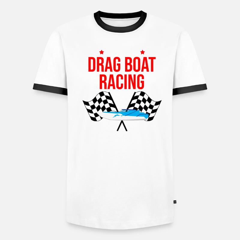 Conception de bateaux de course pour les courses de dragsters T-shirt contrasté Homme