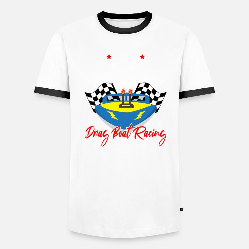 Conception de bateaux de course pour les courses de dragsters T-shirt contrasté Homme