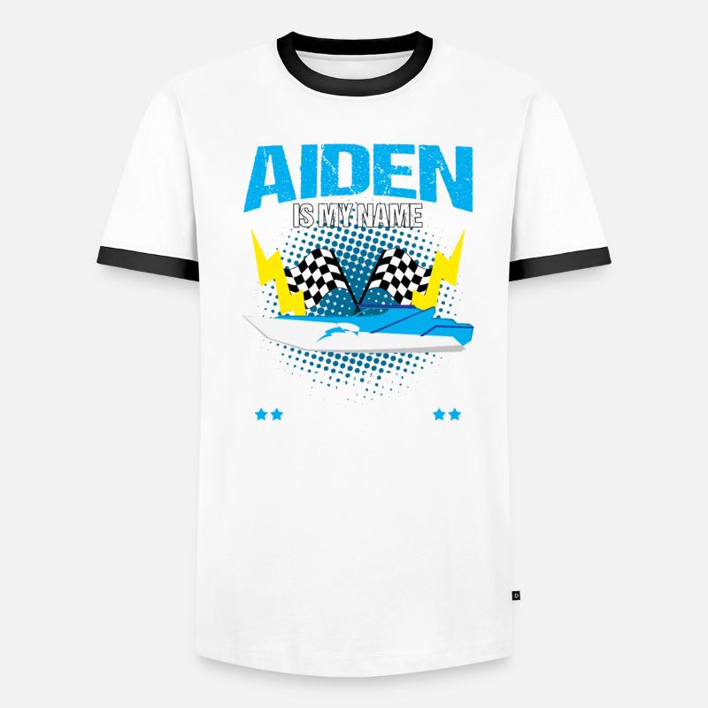 Conception de bateau de traînée pour les conducteurs de bateaux de course T-shirt contrasté Homme