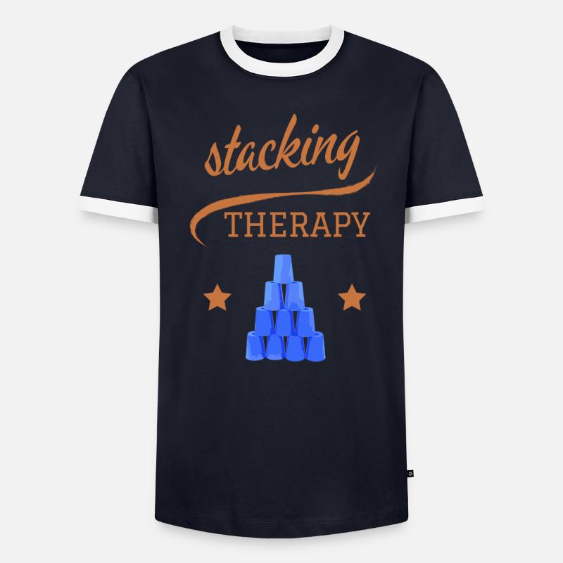 CUP STACKING SPORT STACKING THERAPY Men's Ringer Shirt