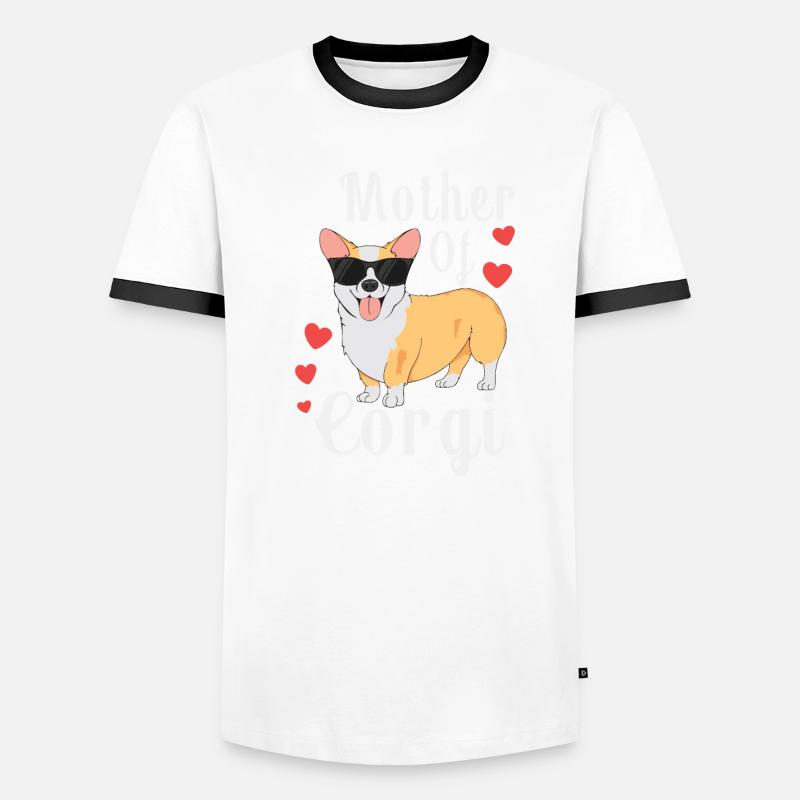 Corgi Mom - Mutter von Corgi Männer Kontrast-T-Shirt