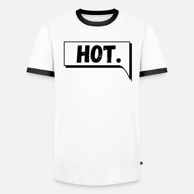 Comic Speech Bubble Hot Men's Ringer Shirt